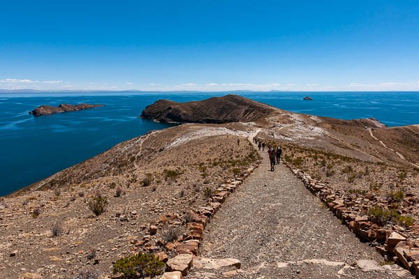 Lac Titicaca, île du Soleil : sentier de crête