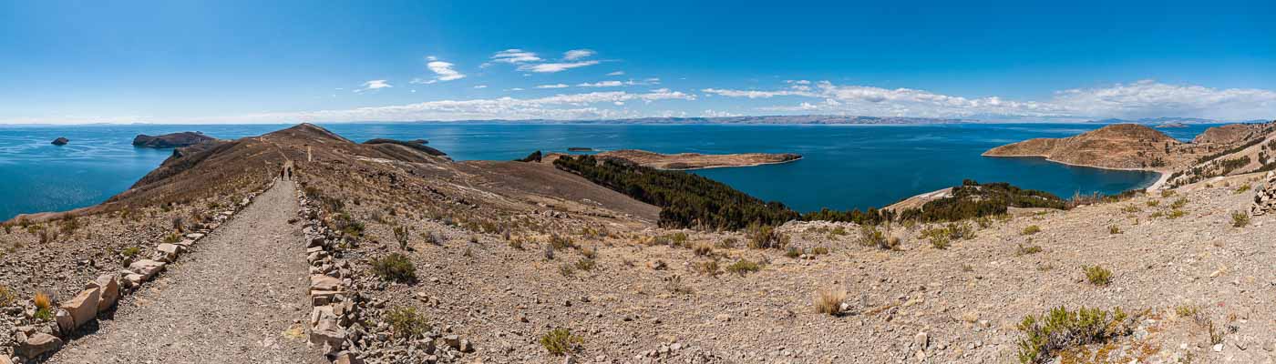 Lac Titicaca, île du Soleil : sentier de crête
