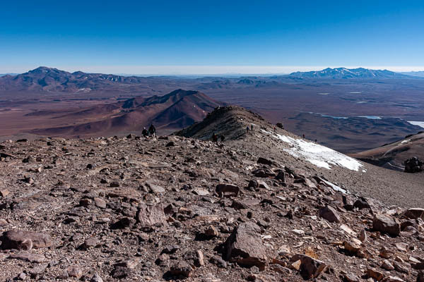 Arrivée au sommet de l'Uturuncu, 6008 m