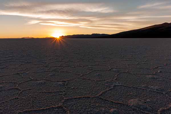 Salar d'Uyuni : coucher de soleil