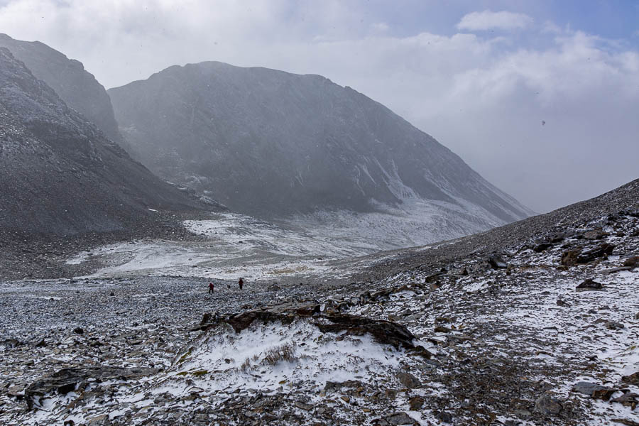 Ushuaia : cerro del Medio, tempête de neige