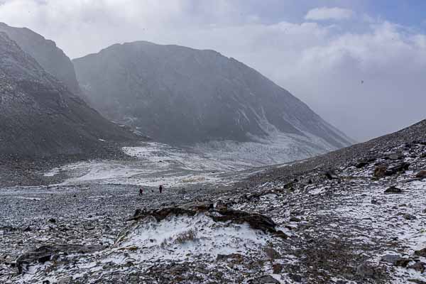 Ushuaia : cerro del Medio, tempête de neige