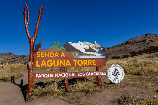 El Chaltén : départ du sentier de la laguna Torre
