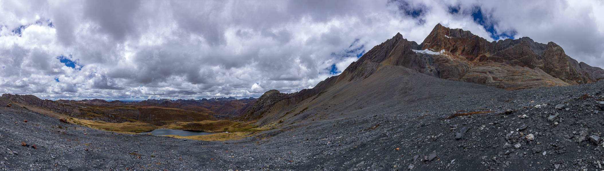 Jirishanca Chico, 5446 m, col et laguna Alcaycocha