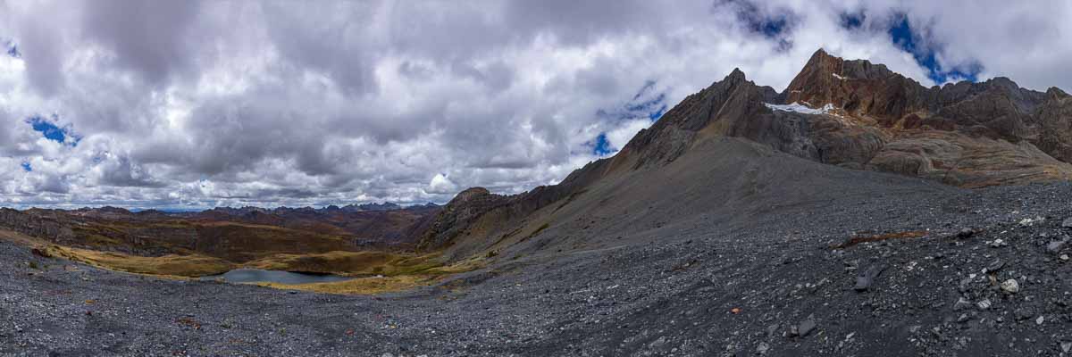 Jirishanca Chico, 5446 m, col et laguna Alcaycocha