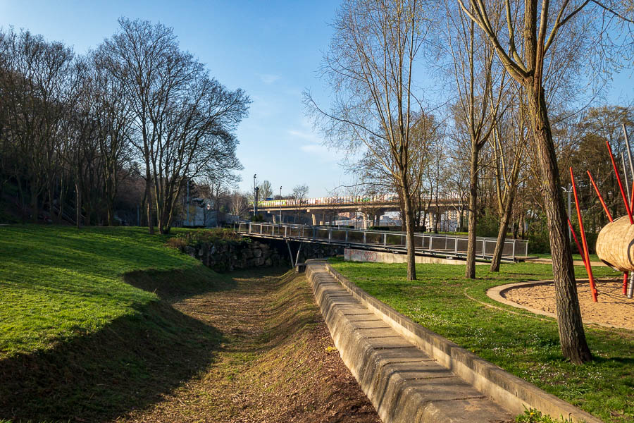 Ancien lit de la Bièvre à Gentilly