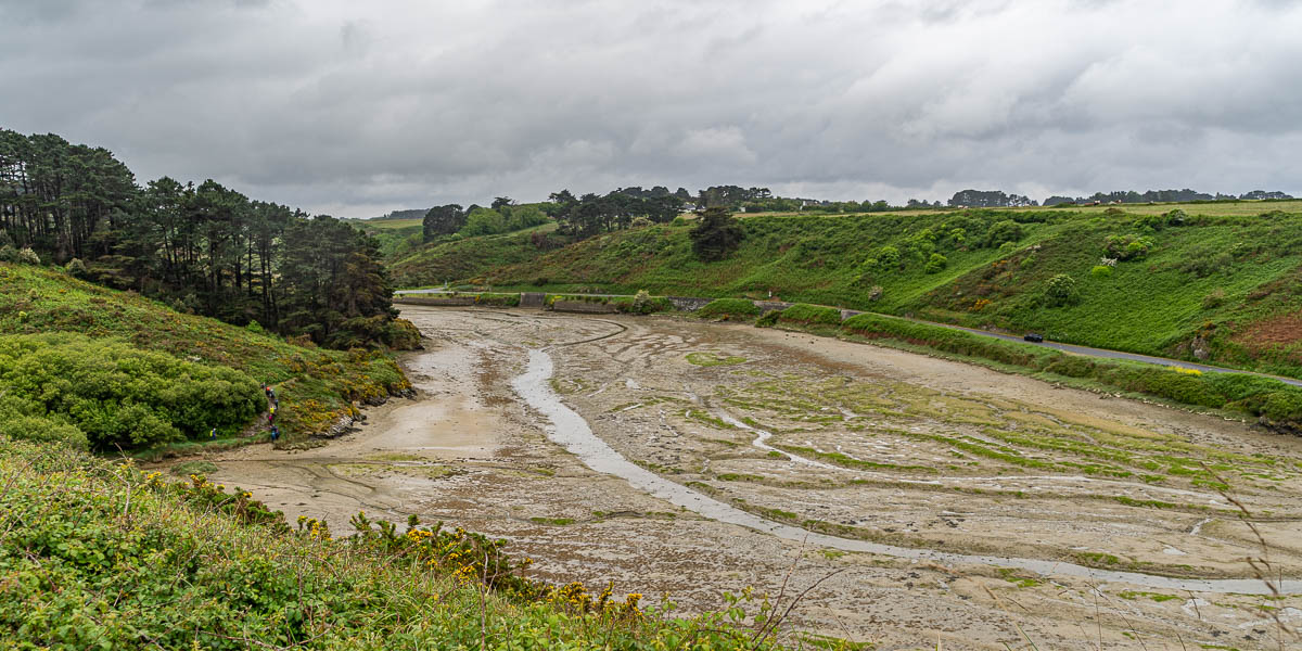 Belle-Île, GR 340 : ria de Sauzon à marée basse