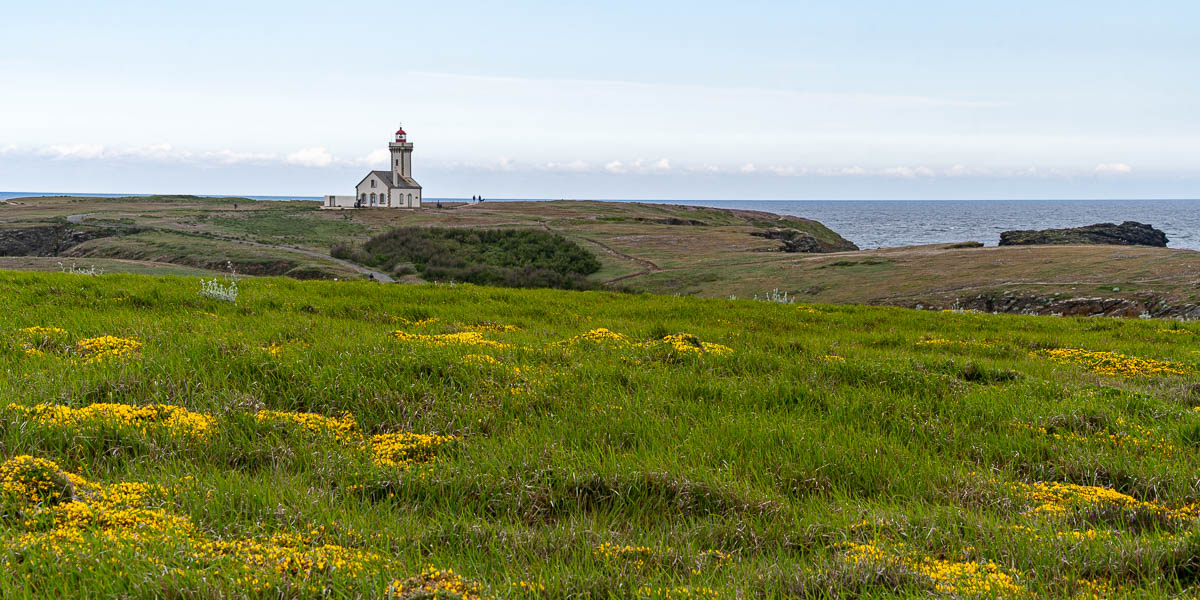 Belle-Île, GR 340 : pointe des Poulains, phare