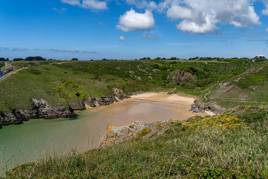 Belle-Île, GR 340 : plage d'Herlin