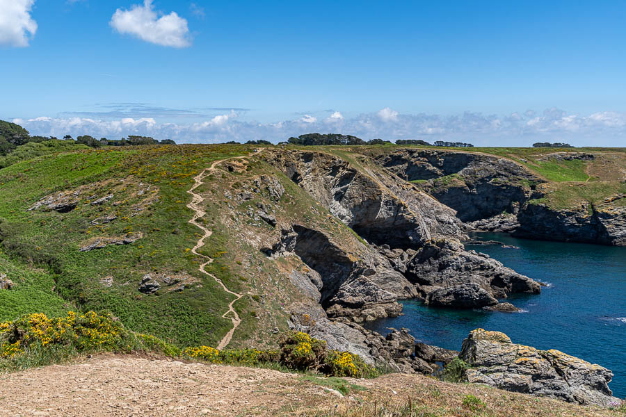 Belle-Île, GR 340 : rude montée