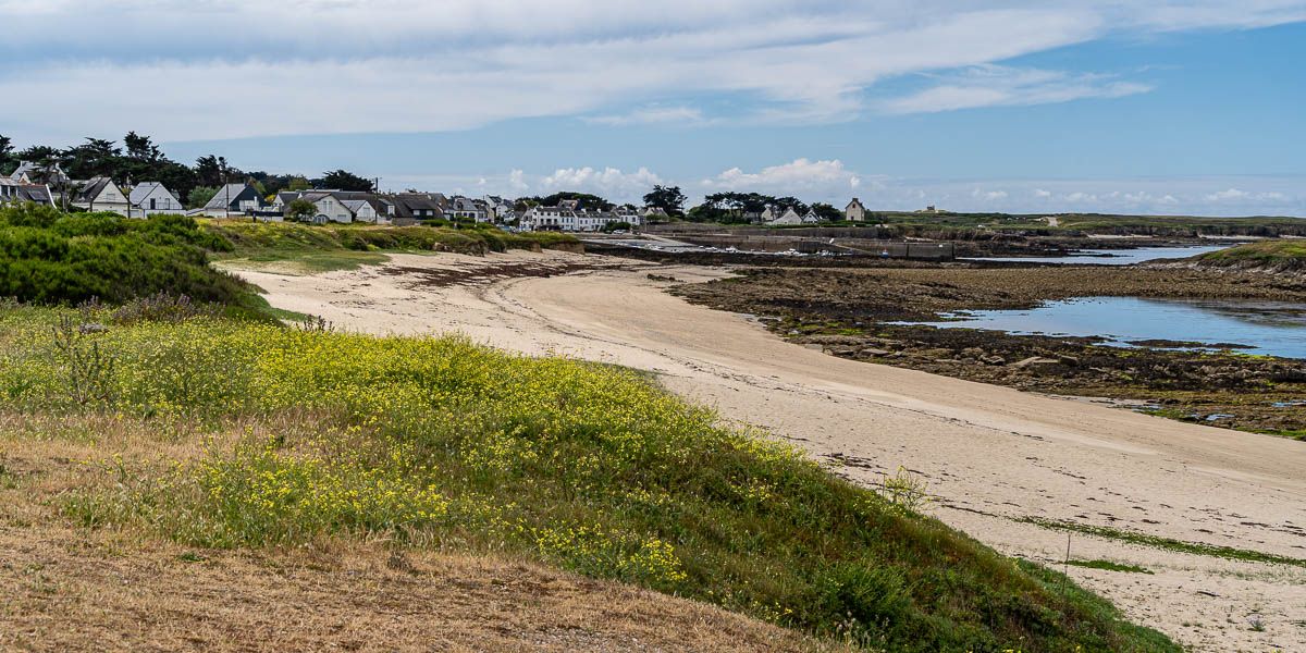 GR 34, Saint-Pierre-Quiberon : Portivy depuis la plage du Pouladen