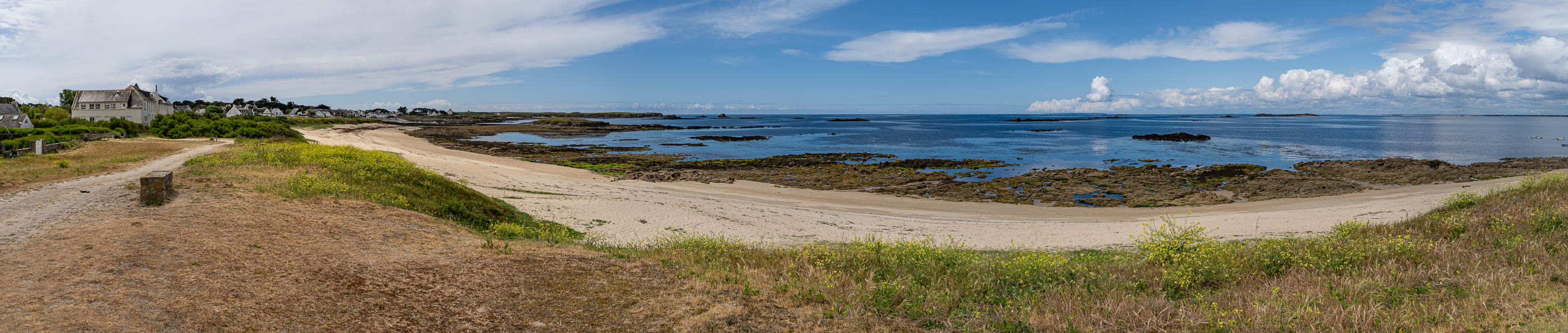 GR 34, Saint-Pierre-Quiberon : Portivy depuis la plage du Pouladen