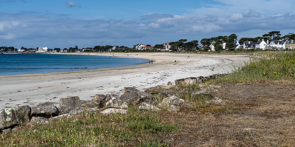 GR 34, Carnac : grande plage depuis la pointe Churchill