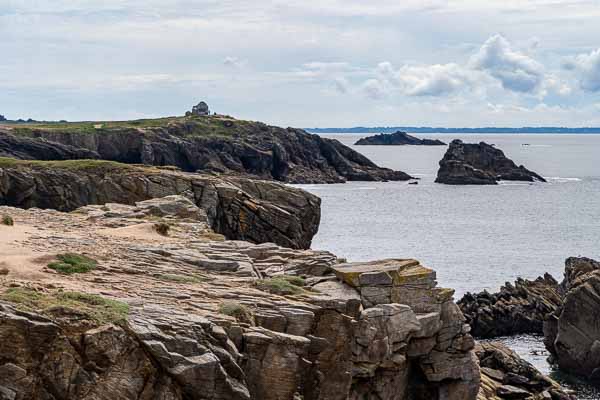Saint-Pierre-Quiberon, Beg en Aud : vue sud, pointe du Percho, Belle-Île