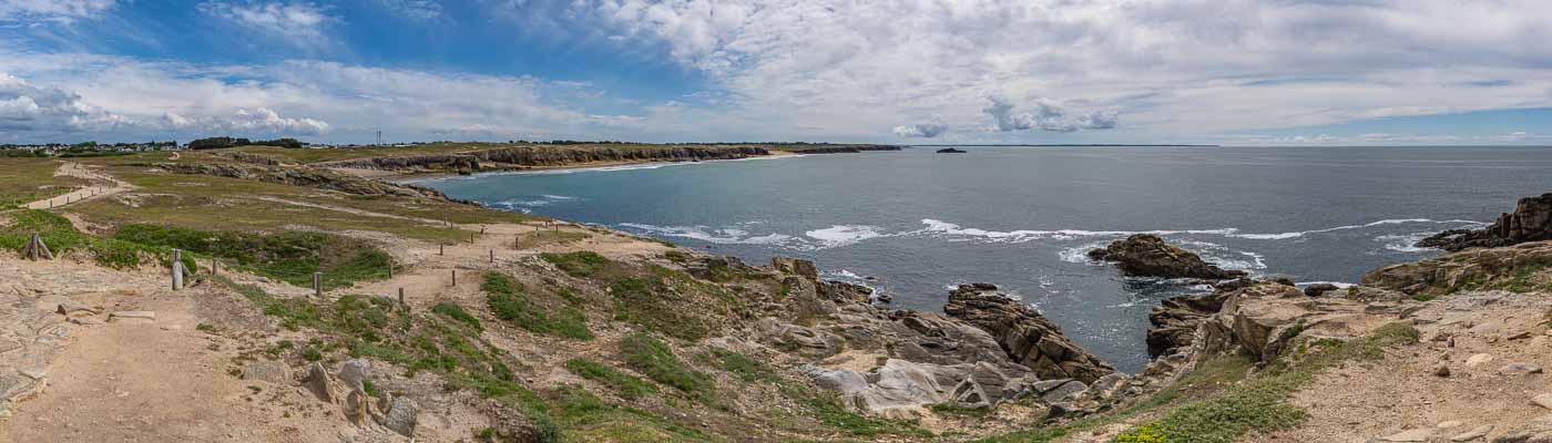 Côte Sauvage de Quiberon, pointe du Percho : vue sud