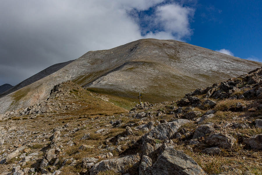 Massif de Pirin : col, 2670 m, entre Vihren et Kutelo