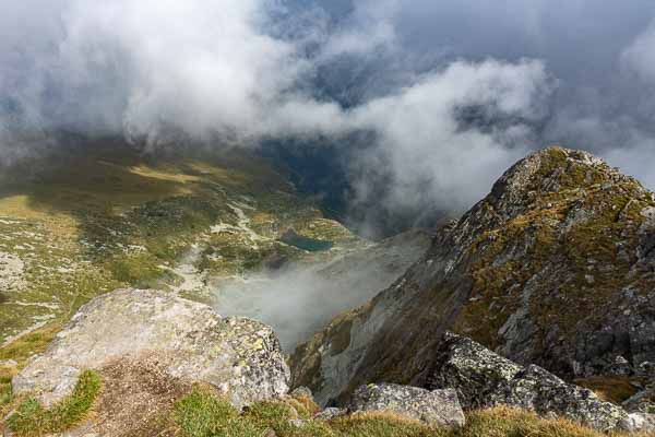 Massif de Rila : sommet du mont Malyovitsa, vue nord vers les petits lacs