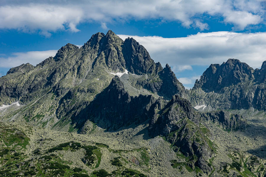 Vysoká Tatranská, 2547 m, Rysy au fond à gauche