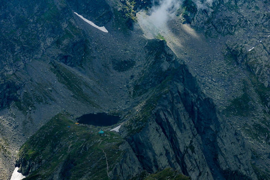 Lac Călțun et Negoiu depuis le Lăiţel, 2391 m