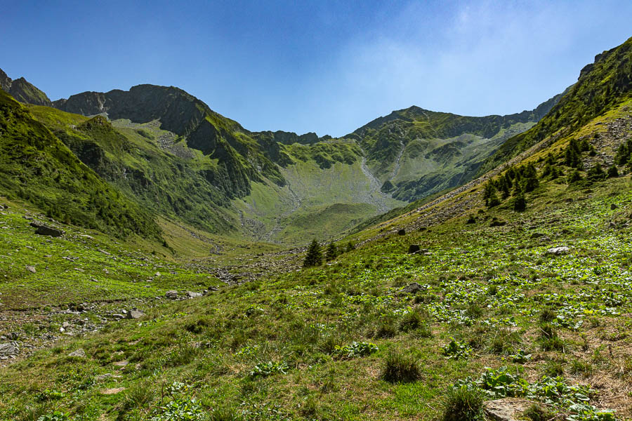 Vallée au nord du mont Moldoveanu