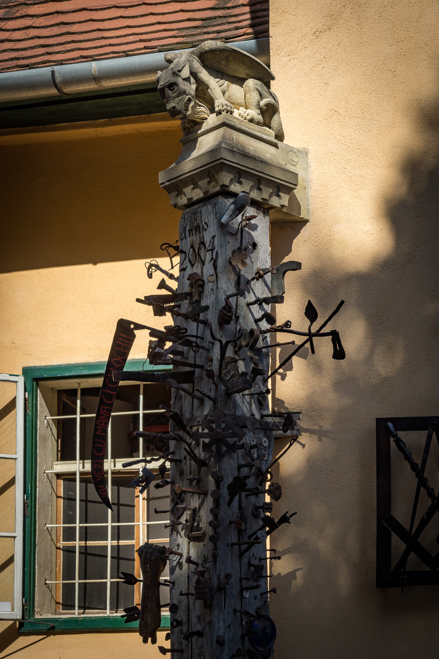 Sibiu : poteau des ouvriers