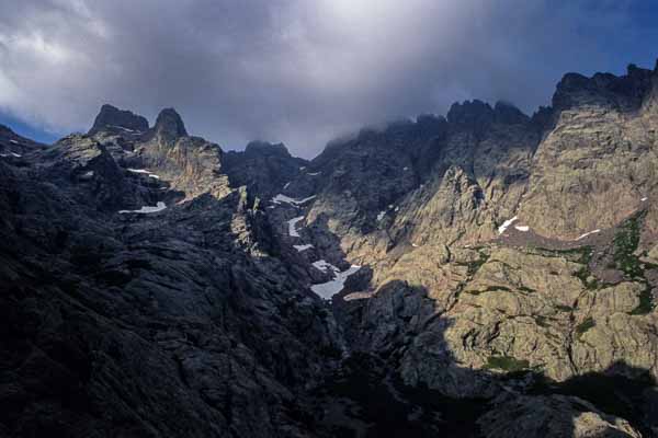 Face nord du massif du Cintu