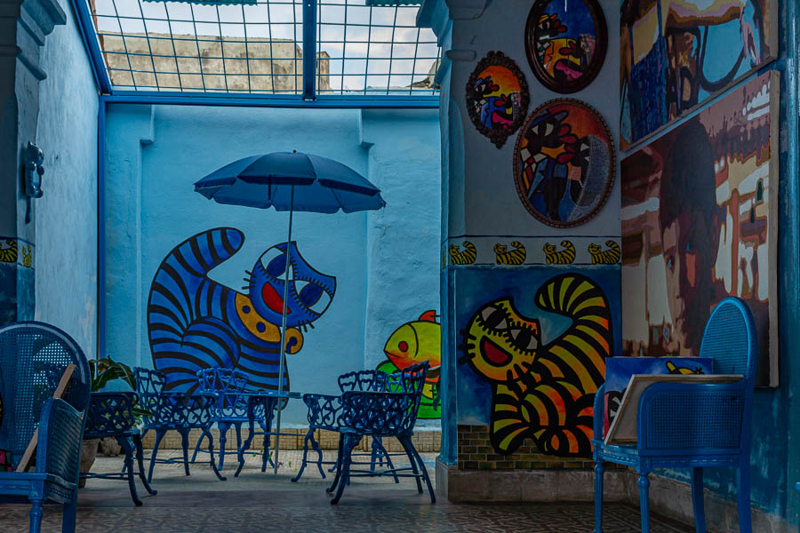 Camagüey : galerie du chat bleu