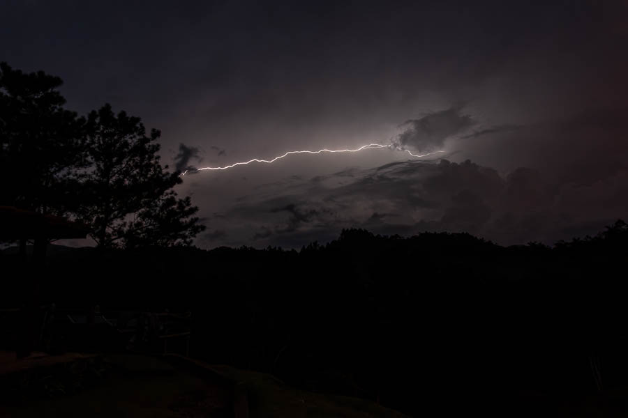 Réserve de Banao : refuge de la Sabina, orage