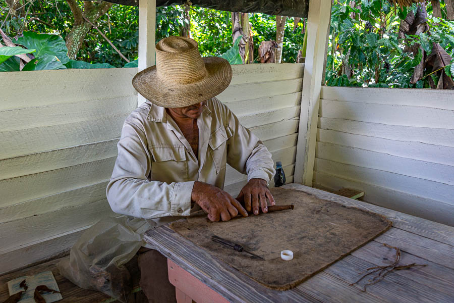 Viñales : fabrication d'un cigare