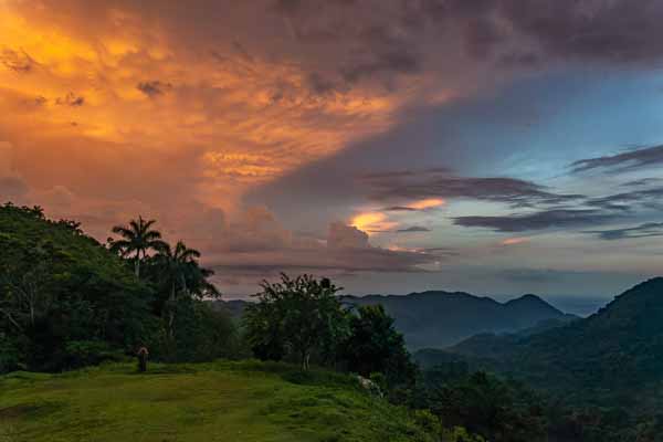 Réserve de Banao : refuge de la Sabina, coucher de soleil