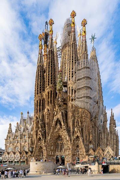 Barcelone : Sagrada Família, façade de la Nativité