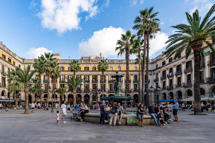 Barcelone, plaça Real