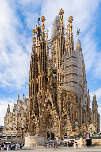 Barcelone : Sagrada Família, façade de la Nativité