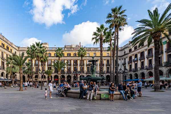 Barcelone, plaça Real