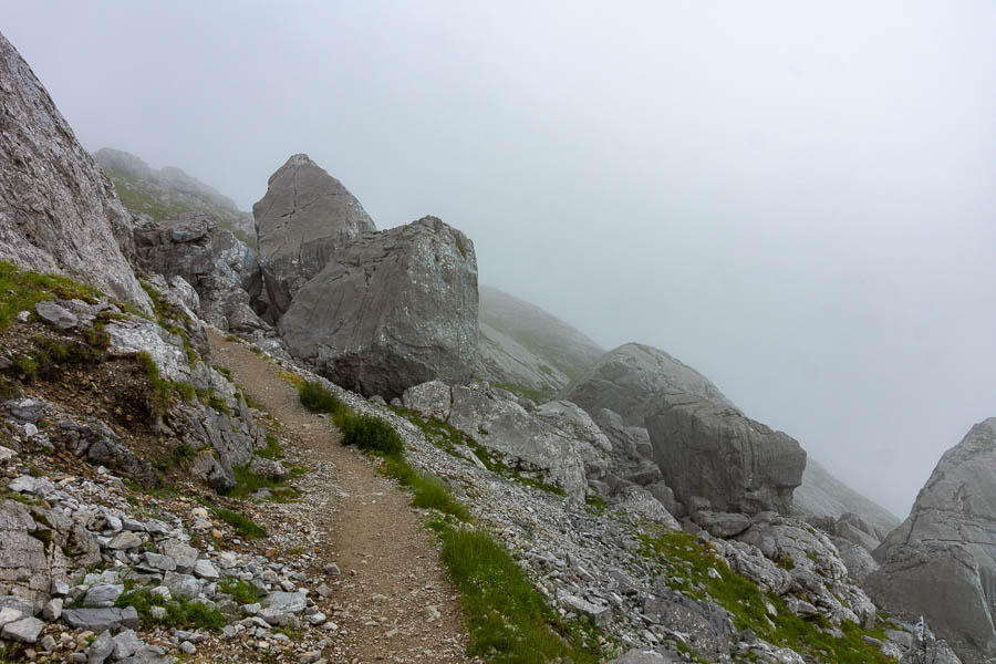 Chute de pierres