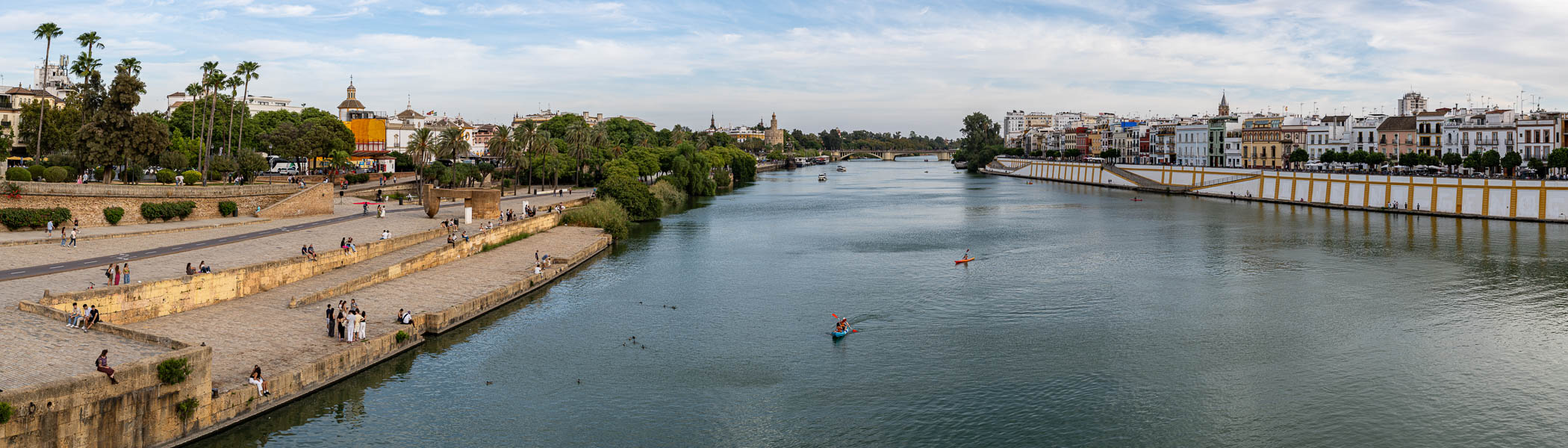 Séville : canal de Alfonso XIII (ancien lit du Guadalquivir)