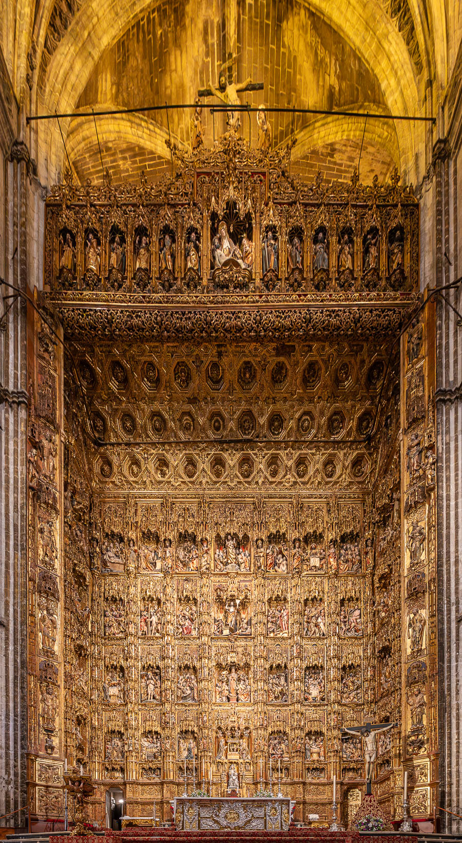 Séville, cathédrale : chapelle principale, retable