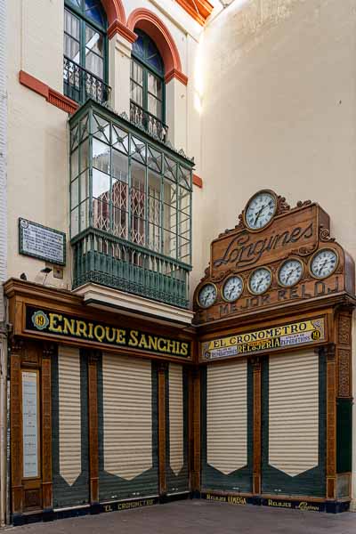 Séville, calle Sierpes : horloger