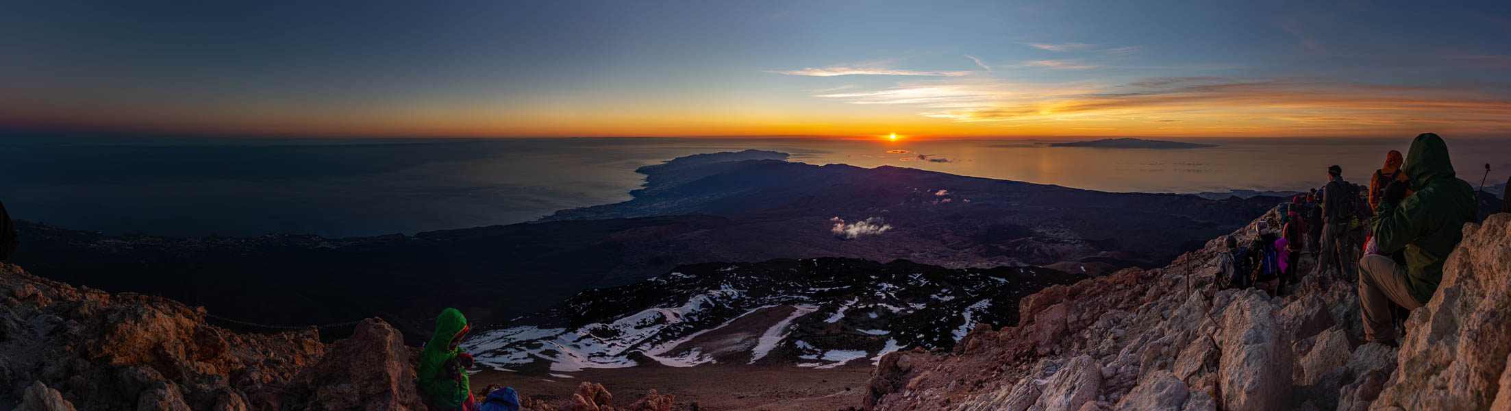 Teide : lever de soleil depuis le sommet, 7 h 28