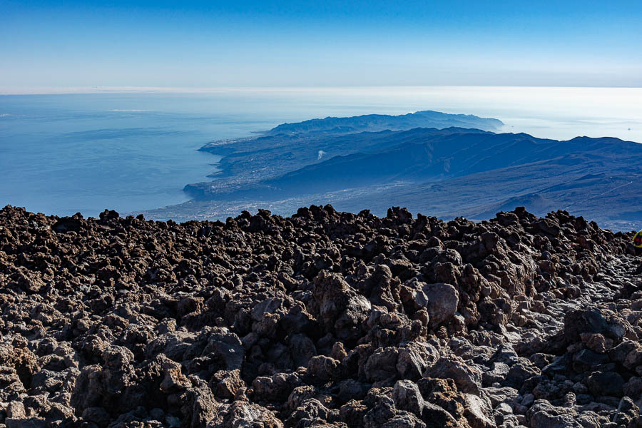 Teide : vue est, péninsule d'Anaga
