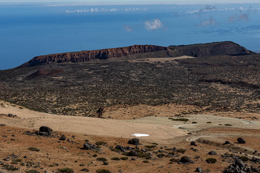 Huevos del Teide et la Fortaleza, bord nord de la caldeira