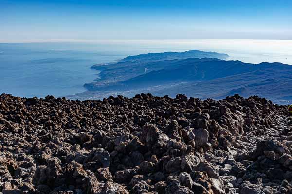 Teide : vue est, péninsule d'Anaga