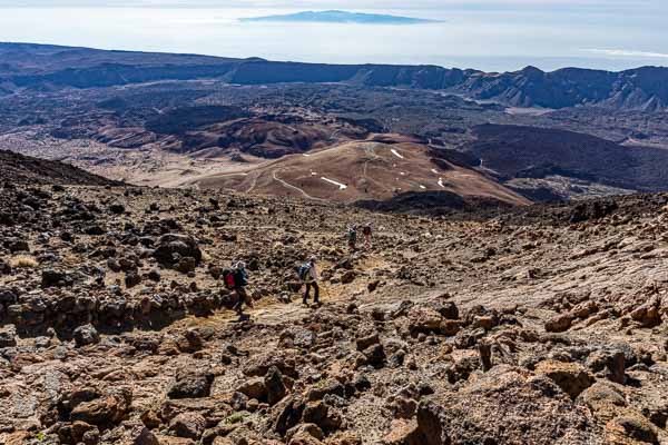 Teide : descente vers Montaña Blanca, Grande Canarie