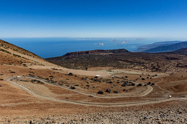 Huevos del Teide et la Fortaleza, bord nord de la caldeira