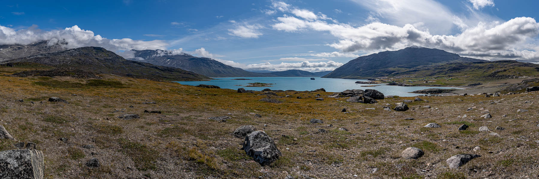 Igaliku : retour de la randonnée, vue sur le fjord