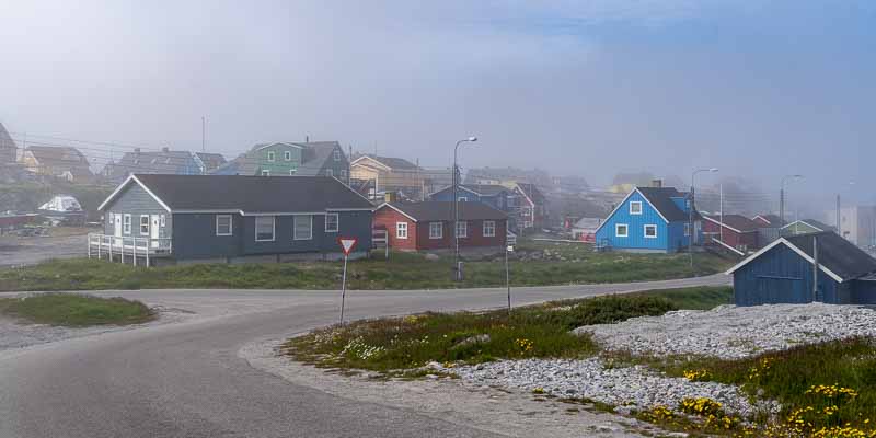 Ilulissat : maisons colorées