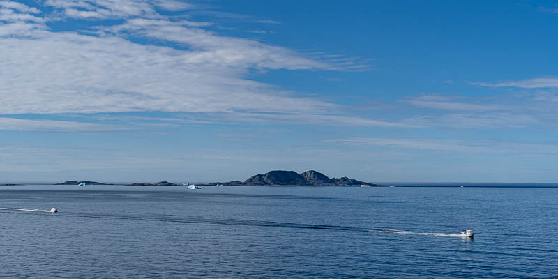 Îlots et icebergs aux environs d'Arsuk