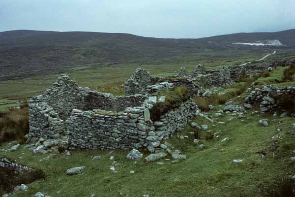 Achill Island : Slievemore, village abandonné pendant la grande famine