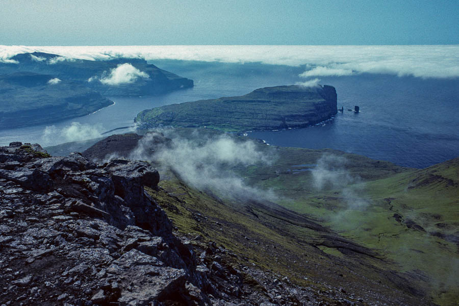 Îles Féroé, Eysturoy : vue depuis le Slættaratindur, 882 m