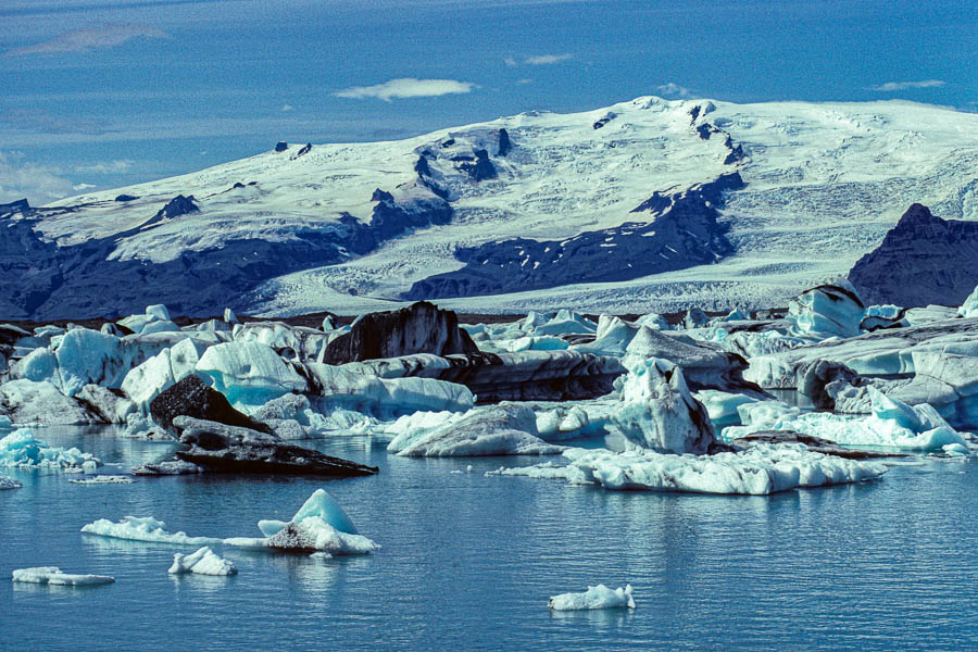 Jökulsarlon et Hvannadalshnjúkur, 2119 m